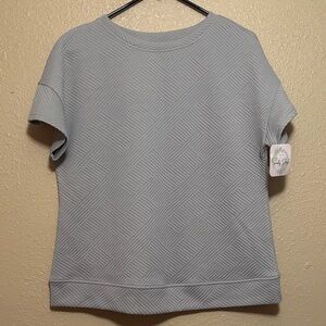Gray Textured Women's Top